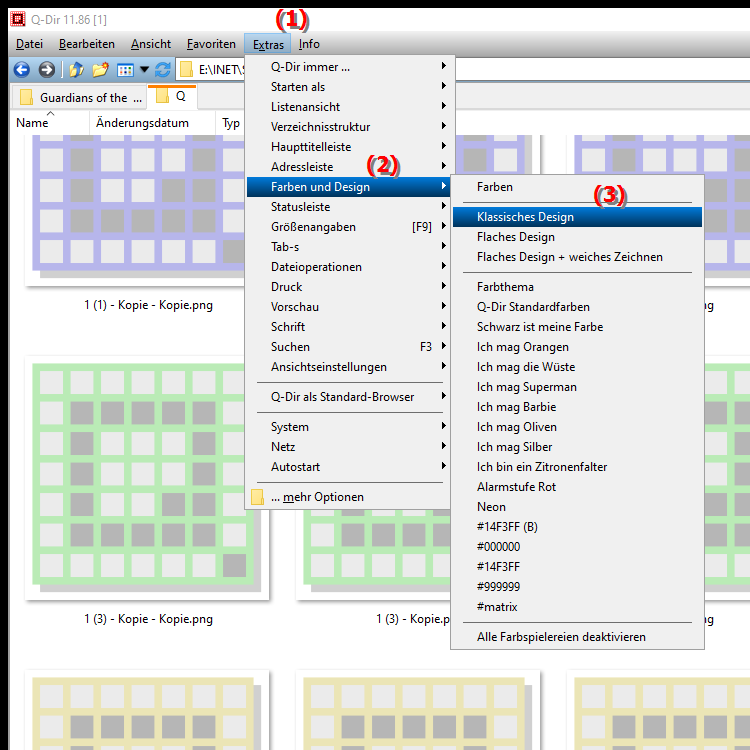 Wie kann ich das klassische Design im Datei Explorer verwenden